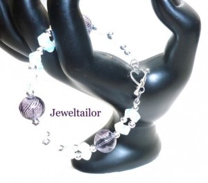Jeweltailor Opal & Hand Blown Glass Bracelet